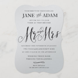 Convites Elegante Sr. & Sra. Typografia Wedding METALLIC It