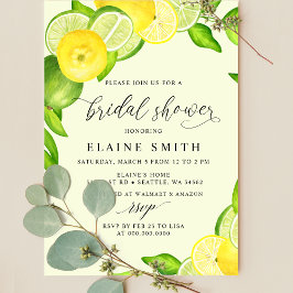 Convites Elegante Summer Lemon Limão Citrus Chá de panela