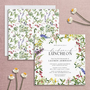 Convites Elegante Summer Wildflower Floral Bridal Luncheon
