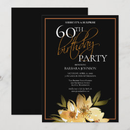 Convites Elegante Surpresa Floral 60º Aniversário