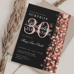 Convites Elegante Surprise aniversário de 30 anos Sparkles<br><div class="desc">Elegante aniversário de 30 anos para o modelo de convites de Sparkles. Com luzes Douradas Rosa,  cordas e faíscas. Excelente para 30,  40º,  50º,  60º e 70 aniversário e muito mais!</div>