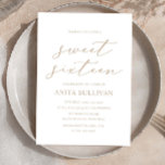 Convites Elegante Tan Calliografia Doce Dezesseis 16 Aniver<br><div class="desc">Elegante Tan Calliografia Doce Dezesseis 16 Aniversário</div>