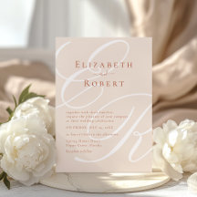 Elegante Terracota e Casamento com Monograma Bege