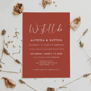 Convites Elegante terracota moderna Ainda fazemos Renovação