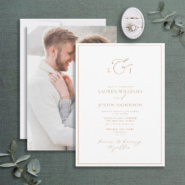 Convites Elegante Terracotta Calliografia - Foto do Monogra