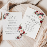 Convites Elegante Tudo Em Um Casamento Floral De Aquarela<br><div class="desc">Esta elegante coleção Romântica de Blooms apresenta borboleta de aquarela e florais de pincel com folhas verdes pareadas com uma fonte de serif & delicada em preto,  com a opção de incluir detalhes adicionais no verso. Itens correspondentes disponíveis.</div>