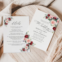 Elegante Tudo Em Um Casamento Floral De Aquarela