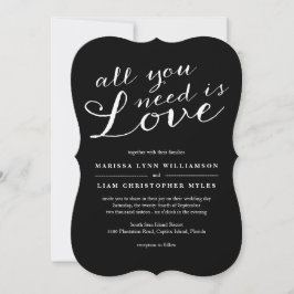 Convites Elegante Tudo Que Você Precisa É Casamento Negro D