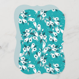 Convites Elegante Tulip Flower Pattern Botanical Art Design