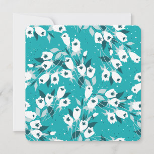 Convites Elegante Tulip Flower Pattern Botanical Art Design