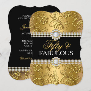 Convites Elegante Turbilhão Floral Dourado Festa dos Cinque