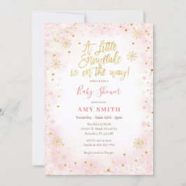 Convites Elegante Um pequeno floco de neve está a caminho