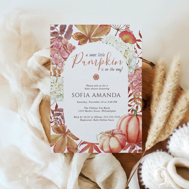 Convites Elegante Um Pouco De Abóbora O Outono Deixa Chá de (Criador carregado)
