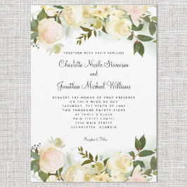 Convites Elegante Verde Botânica Deixa Casamento