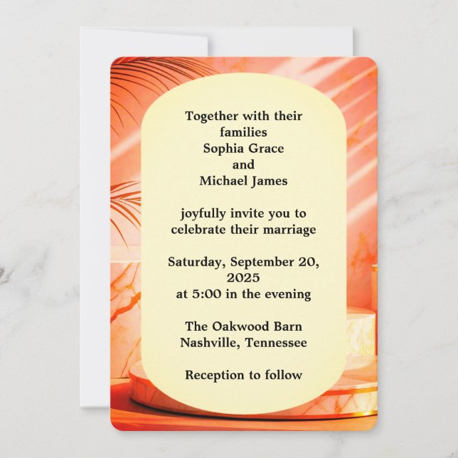 Convites Elegante Verde Deixa a Natureza Design | Botão Mín (Frente)