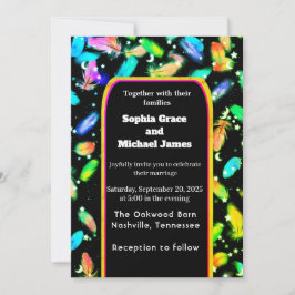 Convites Elegante Verde Deixa a Natureza Design | Botão Mín