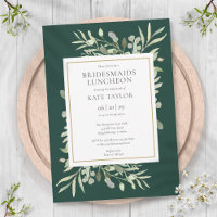 Elegante Verde Esmeralda Almoço de Damas de Honra
