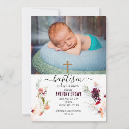 CONVITES ELEGANTE VERDE, LARANJA, VERMELHO E BEBÊ DE VINHO