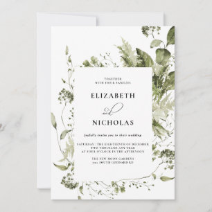 Convites Elegante Verdor de Primavera Casamento