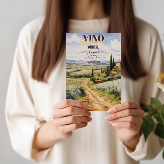 Convites Elegante Vino Antes do Chá de panela de Vows (Criador carregado)