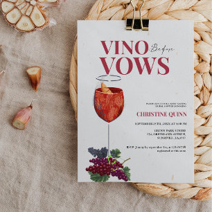 Convites Elegante Vino antes dos votos de vinho Chá de pane