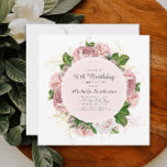 Convites Elegante Vintage Blush Pink Floral 50º Aniversário<br><div class="desc">Uma elegante e moderna camada botânica/jardim,  cor-de-rosa-d'água,  cor-de-rosa,  floral (rosas) e folhas verdes pintadas no 50º convite de aniversário. O texto,  a fonte,  o tamanho e a cor da fonte são completamente personalizáveis,  de modo que este cartão pode ser personalizado de acordo com as suas necessidades.</div>