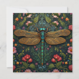 Convites Elegante Vintage dragonfly boho botânico
