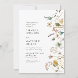 Convites Elegante Vintage Janto I de ensaio de Florais Pres