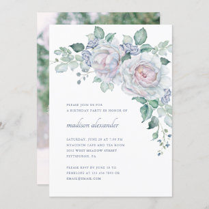 Convites Elegante Vintage Olhe Festa de aniversário de Foto