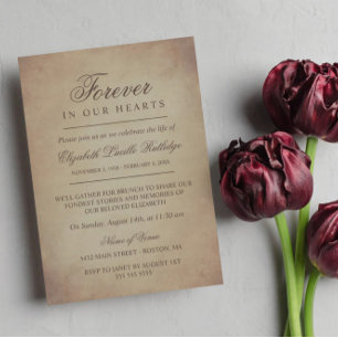 Convites Elegante Vintage Paper - Para Sempre Em Nossos Cor