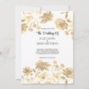 Convites Elegante Vintage Watercolor Design Floral
