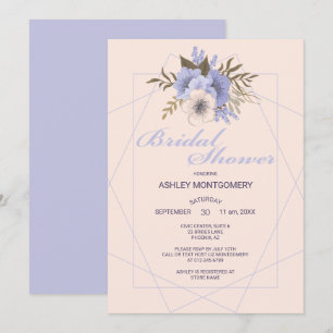 Convites Elegante Violet Cinco Rosas Petal