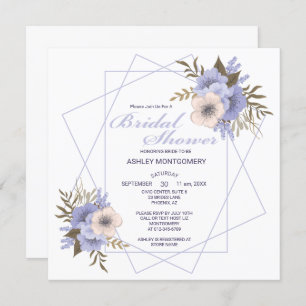 Convites Elegante Violet Cinco Rosas Petal