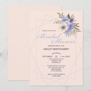 Convites Elegante Violet Cinco Rosas Petal