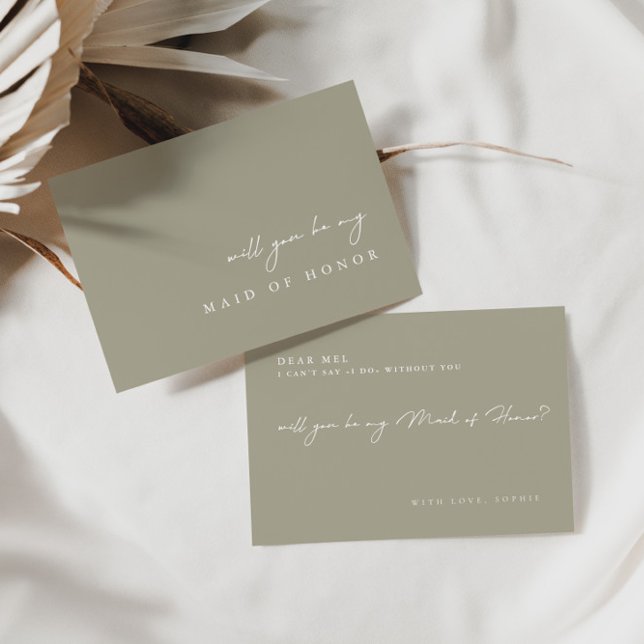 Convites Elegante, Você Será Minha Proposta De Bridesmaid? (Elegant Will You Be My Bridesmaid Proposal Card)