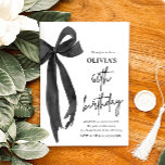 Convites Elegante Watercolor Black Arco 60th Festa de anive<br><div class="desc">Celebre o seu fabuloso 60º com o nosso Convite de aniversário Elegante de Arco Preto de Aquarela! Este design de na moda apresenta um delicado arco preto emparelhado com detalhes de aquarela macia, criando uma mistura perfeita de elegância e charme. Ideal para marcar este marco especial, este convite é totalmente...</div>
