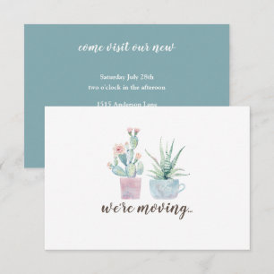 Convites Elegante Watercolor Boho Desert Cactus Succult