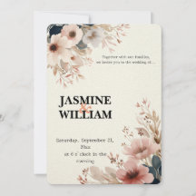 🌸 Elegante Watercolor Floral Invitation 💐