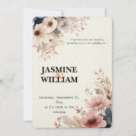Convites 🌸 Elegante Watercolor Floral Invitation 💐