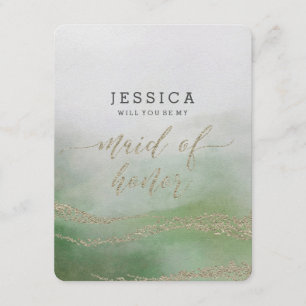 Convites Elegante Watercolor Você Será Minha Madrinha de ca