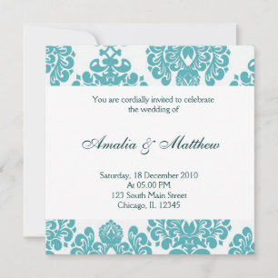 Convites Elegante Wedding Damask