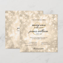 Elegante Wedding Dourado Champagne Bokeh