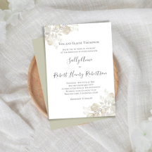 Elegante Wedding Sage Greenery Script