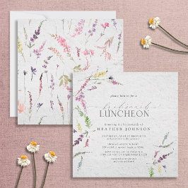 Convites Elegante Wildflower Watercolor Bridal Luncheon