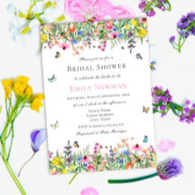 Elegante Wildflower Watercolor Chá de panela Flora