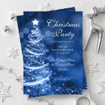 Convites Elegante Winter Blue Christmas Party Sparkle<br><div class="desc">Elegante modelo de Natal / Corporação / Convite de festas Janto com "Árvore de Natal" cintilante no azul de inverno . Imprima aos seus amigos este design de convite sofisticado e elegante. Totalmente personalizável!</div>