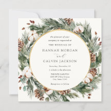 Elegante Winter Evergreen Wedding