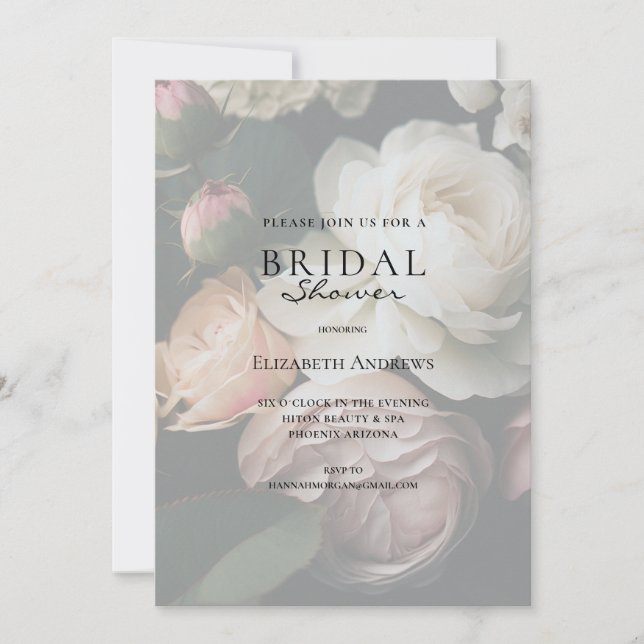 Convites Elegantes Brautparty Boho Einladung (Frente)