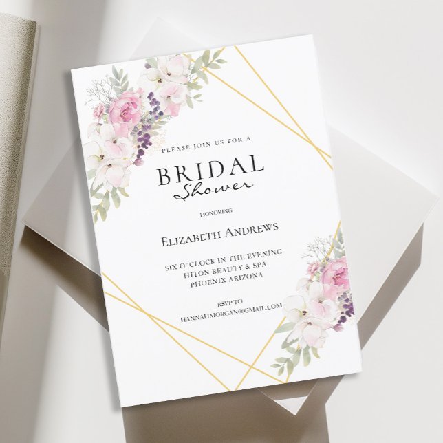 Convites Elegantes Brautparty Boho Einladung (Criador carregado)