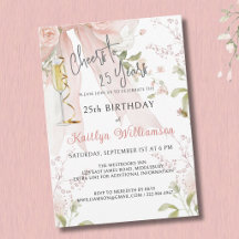 Elegantes Brindes aos 25 Anos Arco Rosa Floral
